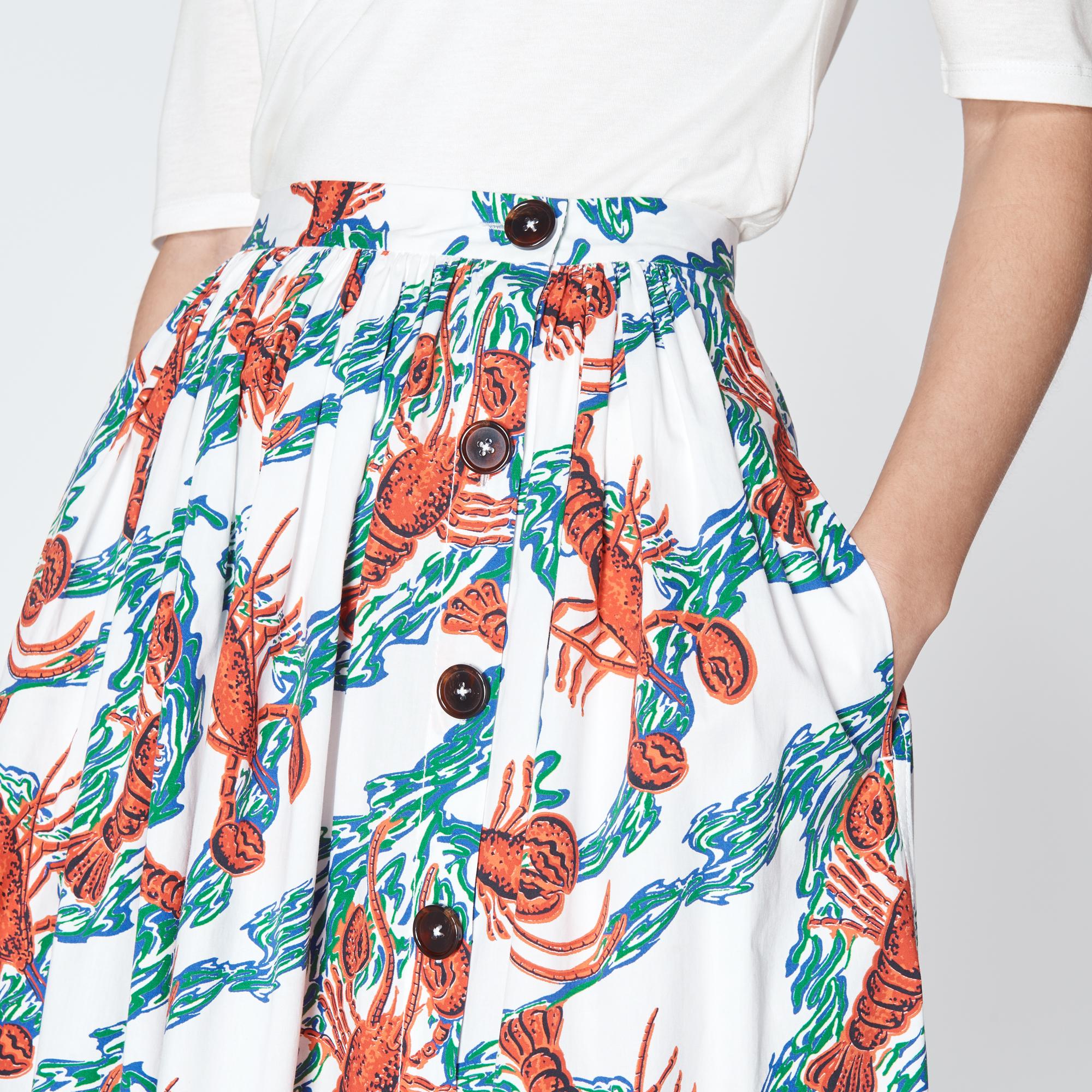 lobster print skirt