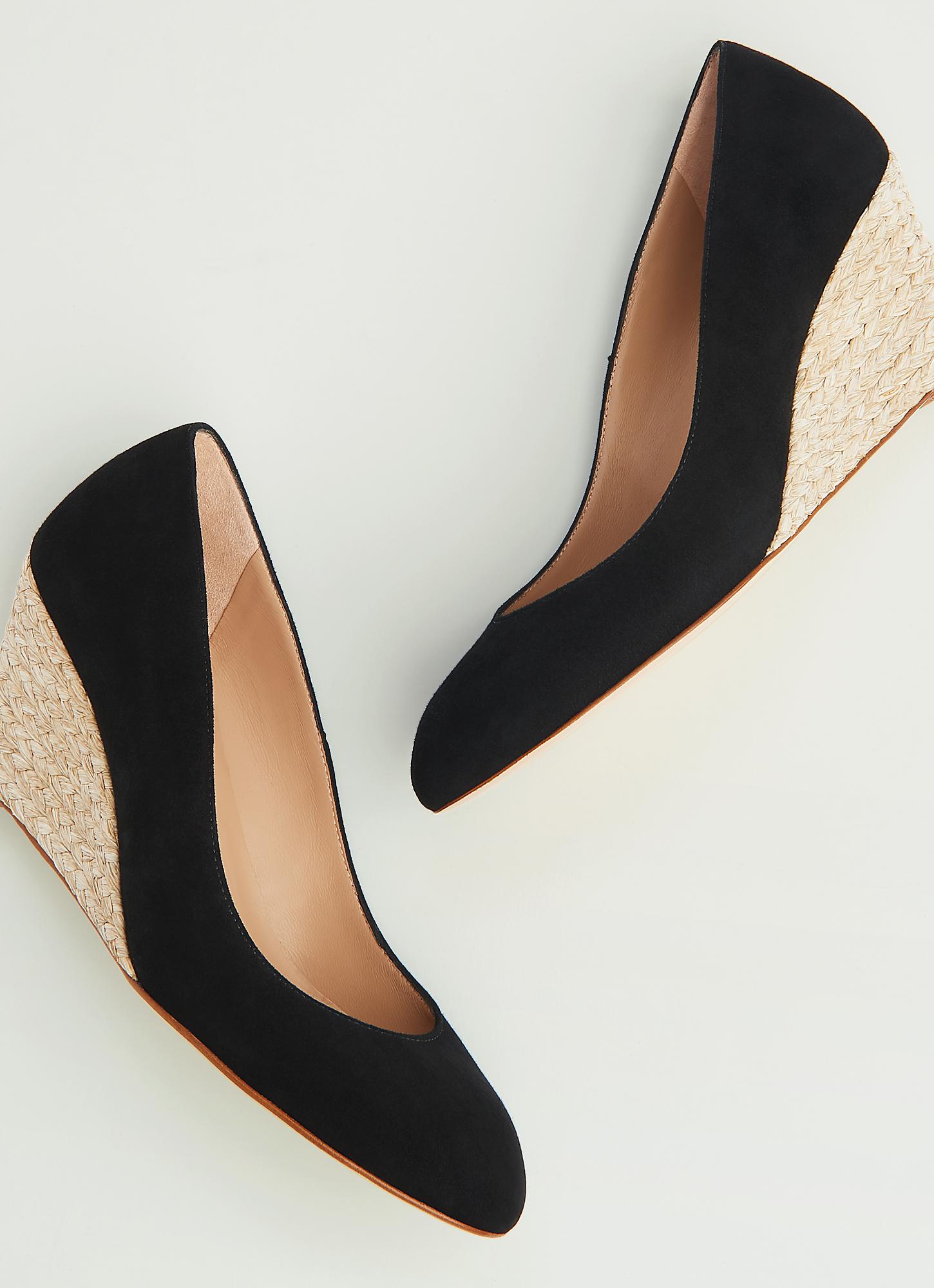 Eevi Black Suede Courts Shoes