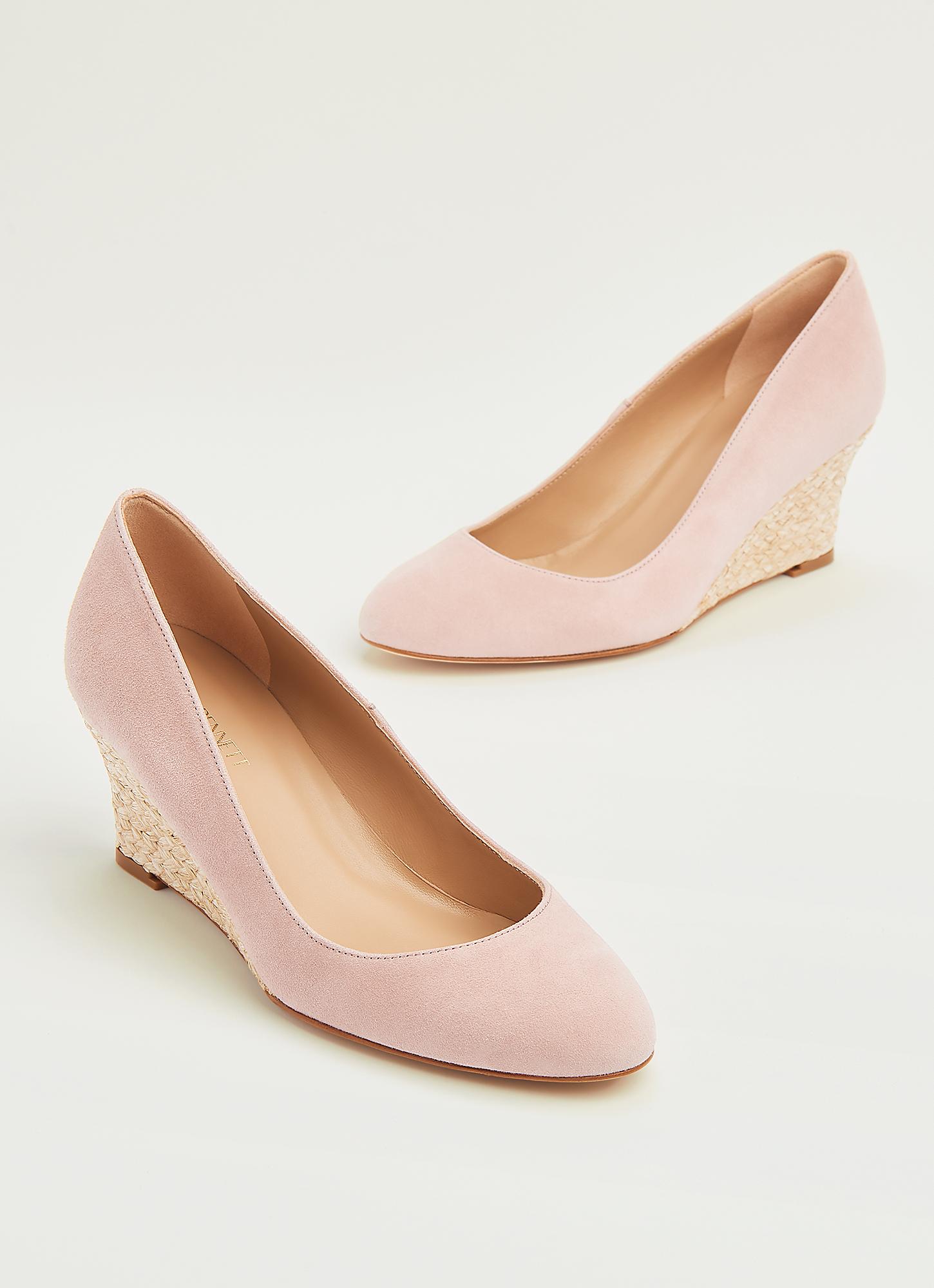 pink wedge shoes uk