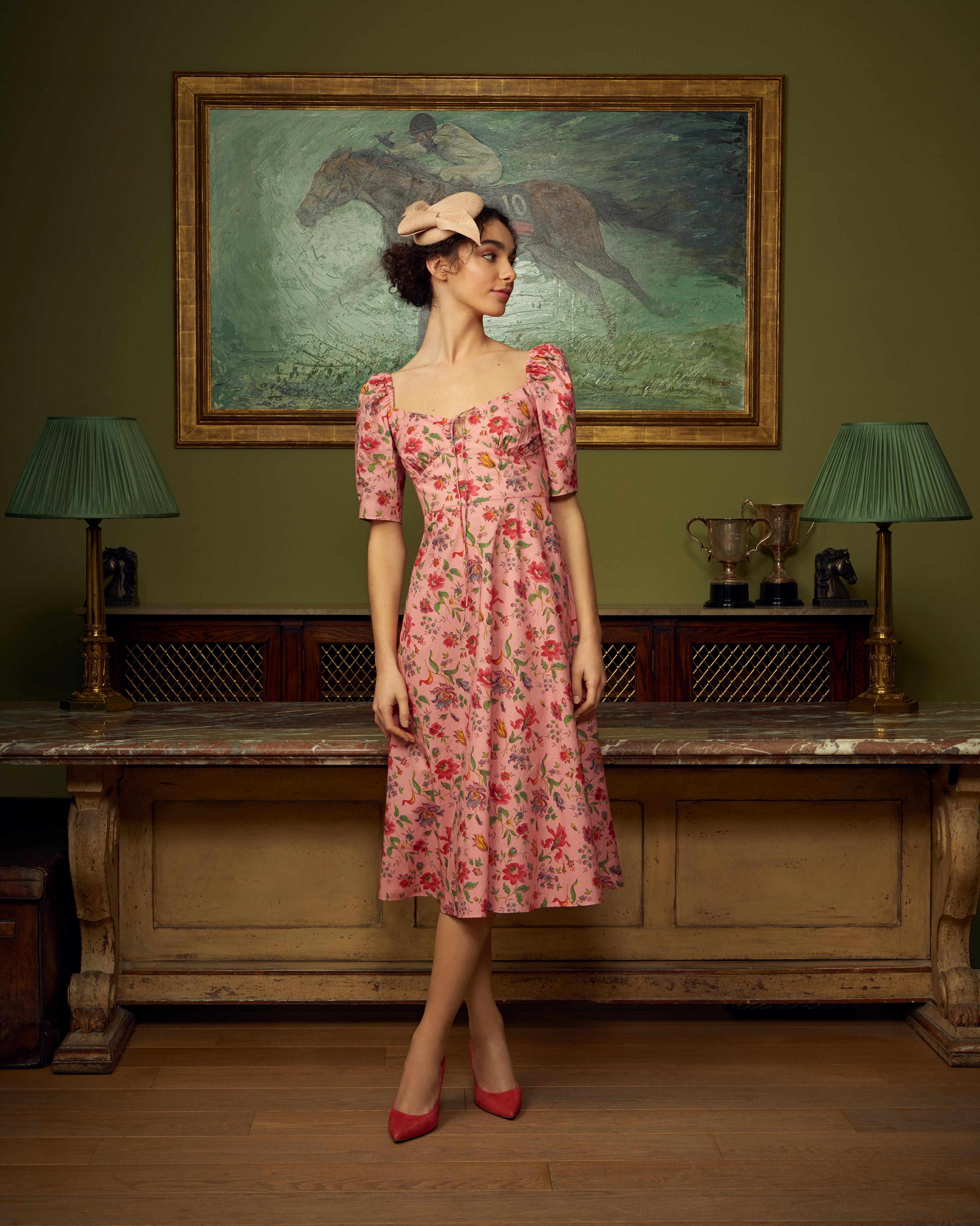 lk bennett pink floral dress