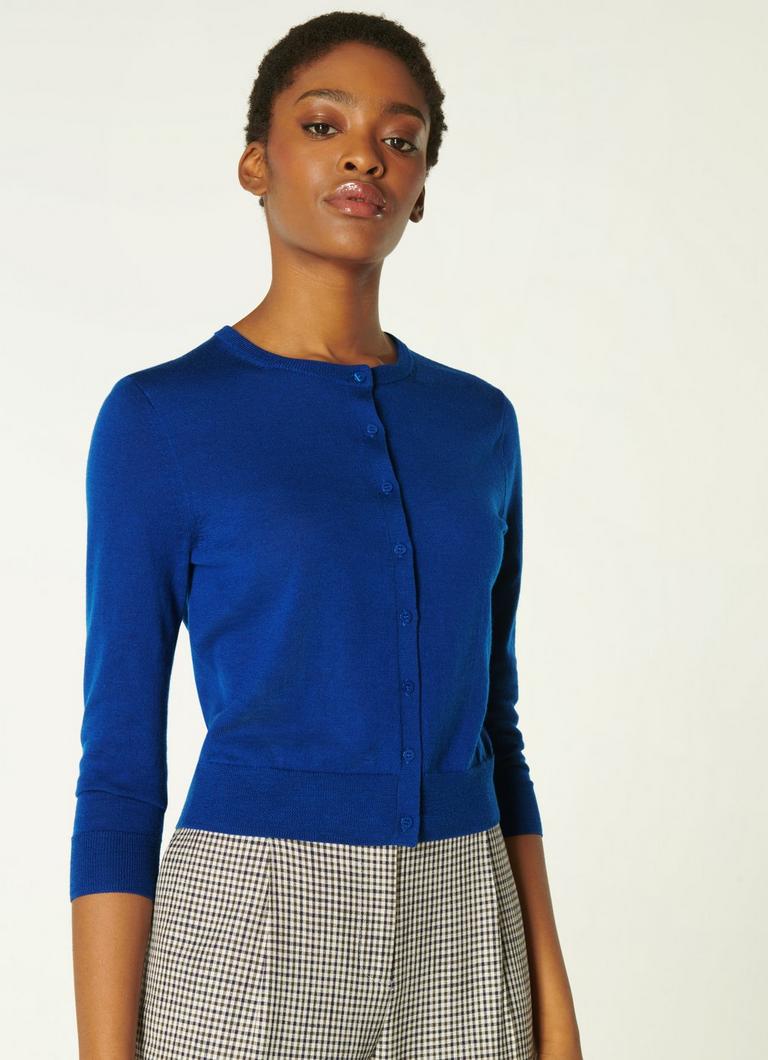 Cobalt blue cardigan clearance