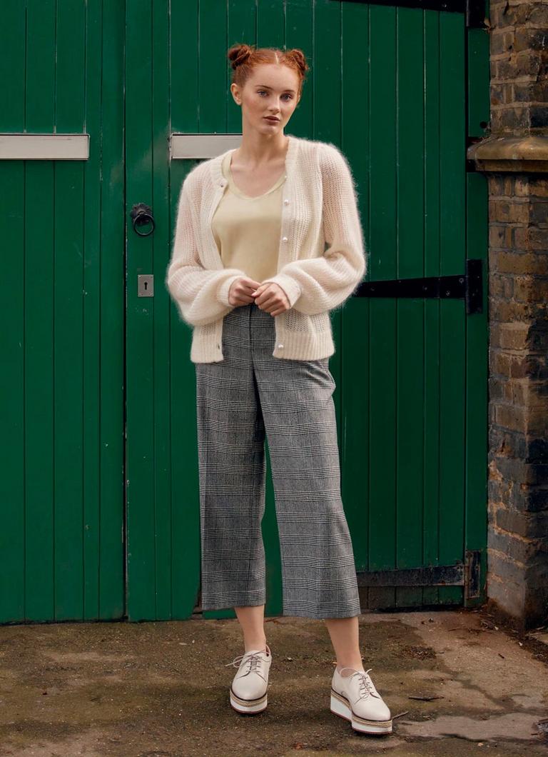 Gaby Cream Mohair-Blend Cardigan Clothing - Main Image