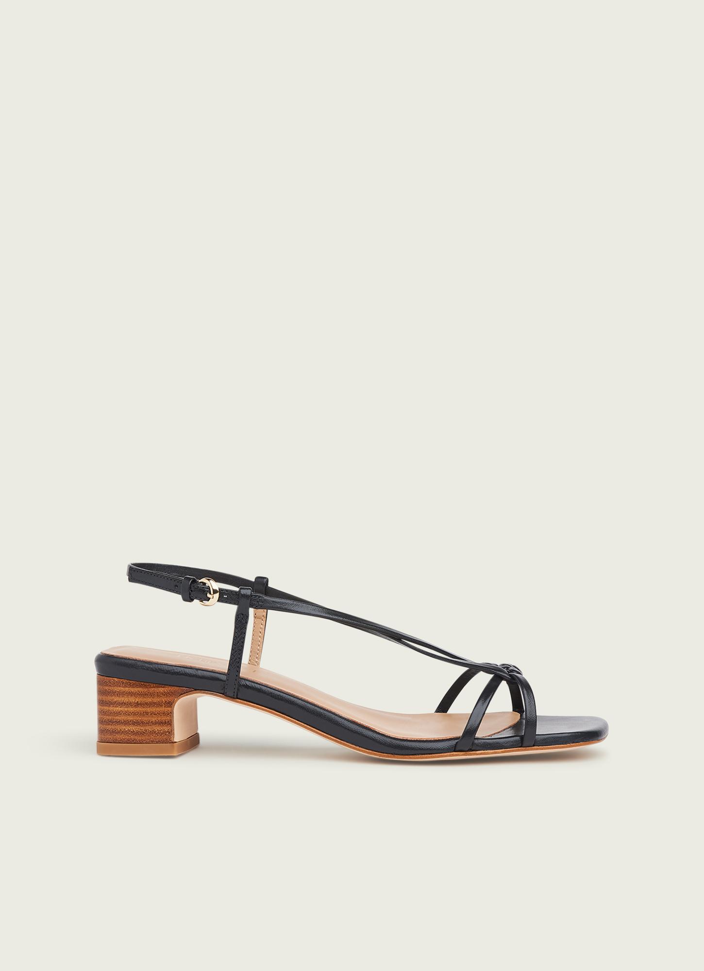 Sabrina Navy Leather Plaited Sandals | Shoes | L.K.Bennett
