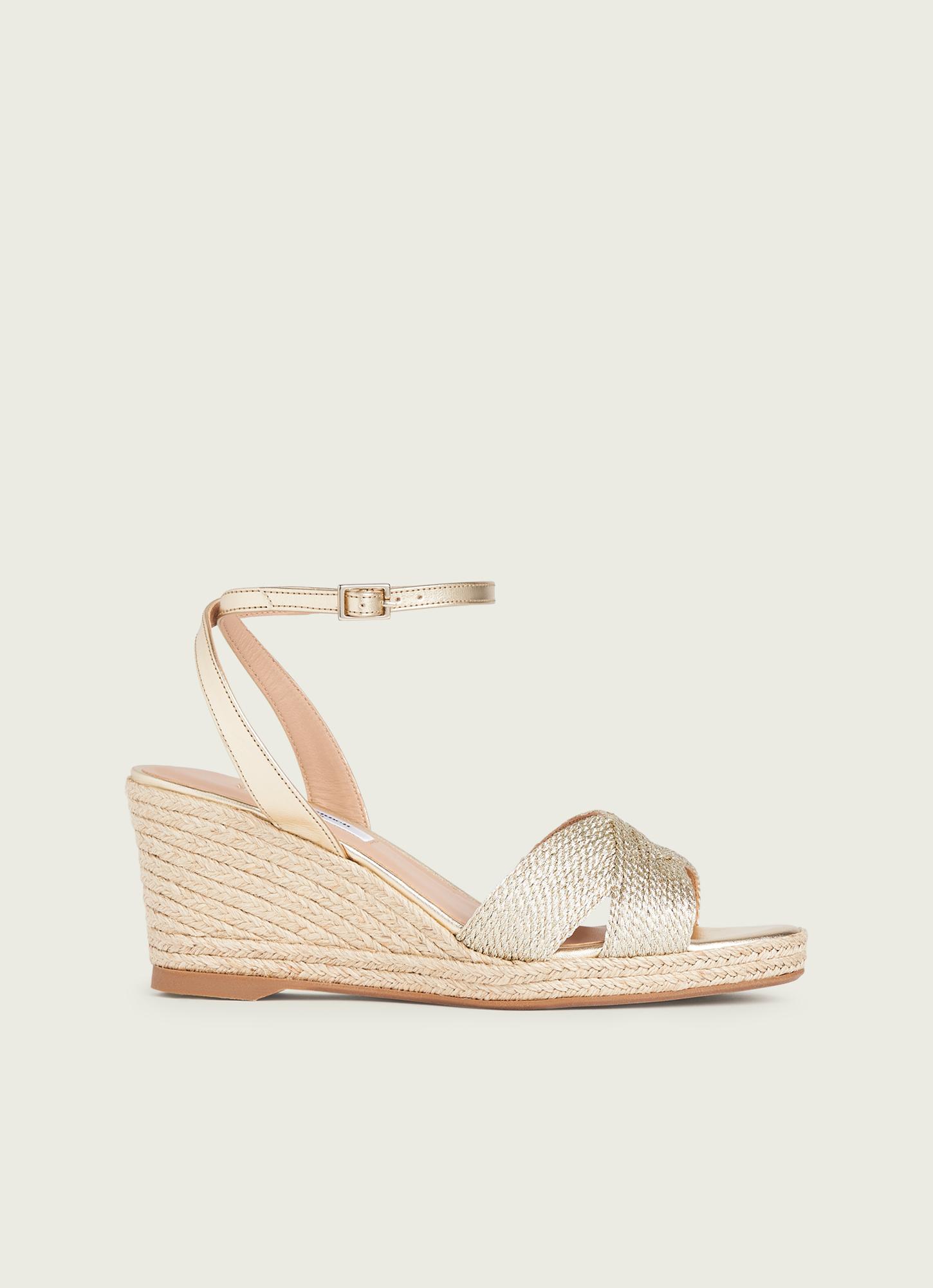 Santana Gold Rope Wedges