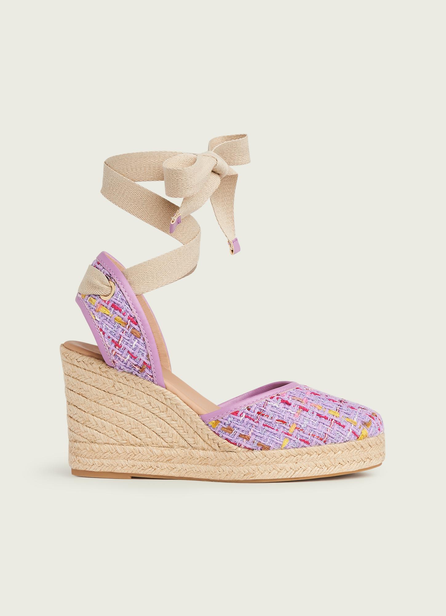 Sophie Lilac Tweed Espadrilles Shoes