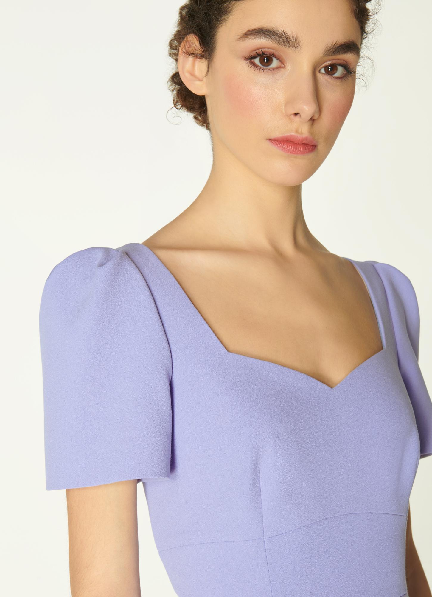 dee pale blue crepe shift dress