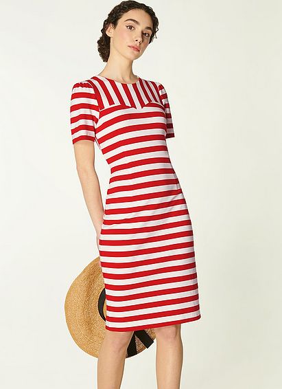 Emma Red Multi Dress | Clothing