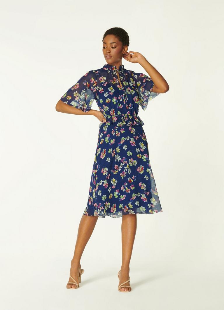 Navy daisy print dress discount