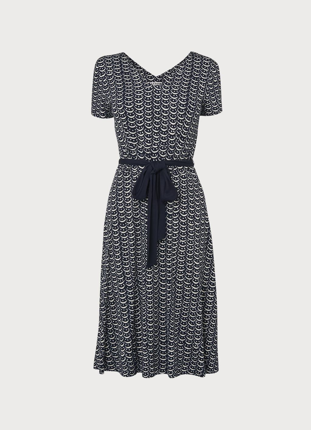 Zoe Crescent Print Jersey Dress