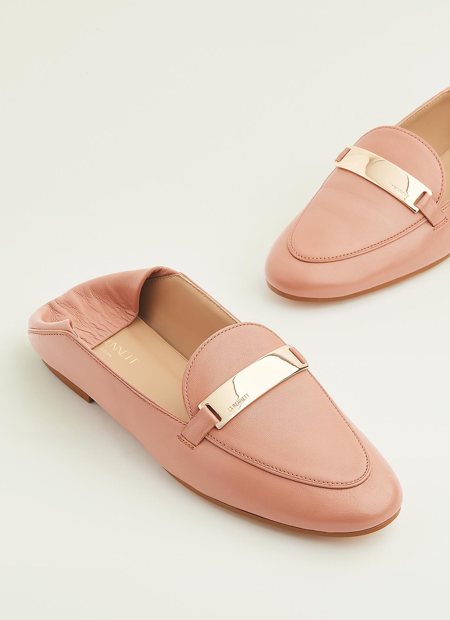 dark pink loafers