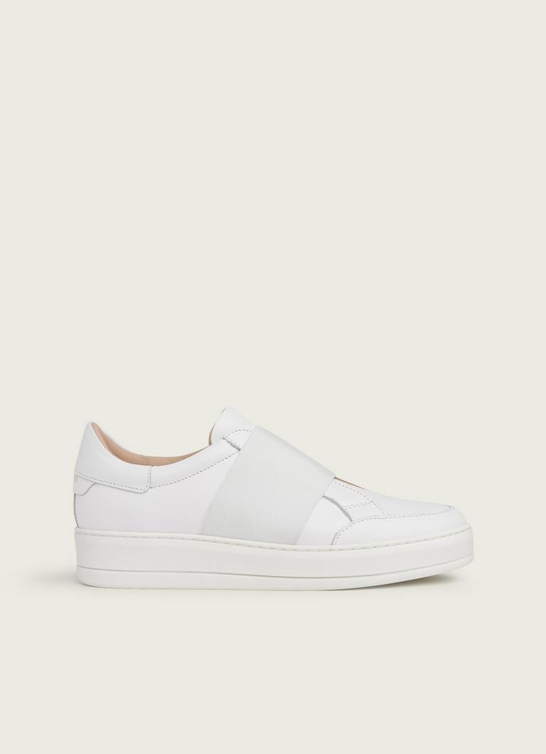 Terry Off-White Leather Slip-On Trainers Shoes