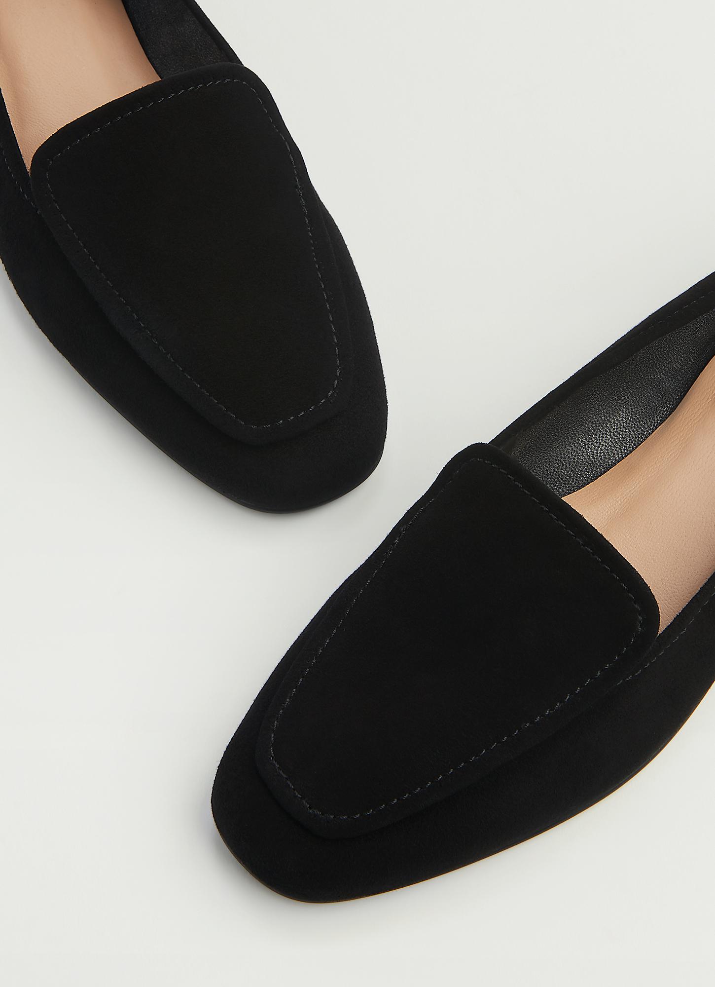 black suede moccasins womens