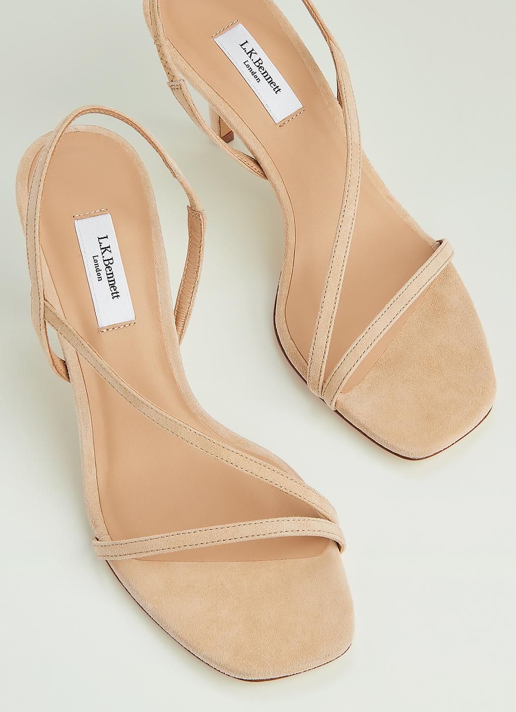 Neave Beige Suede Strappy Sandals | Shoes | L.K.Bennett