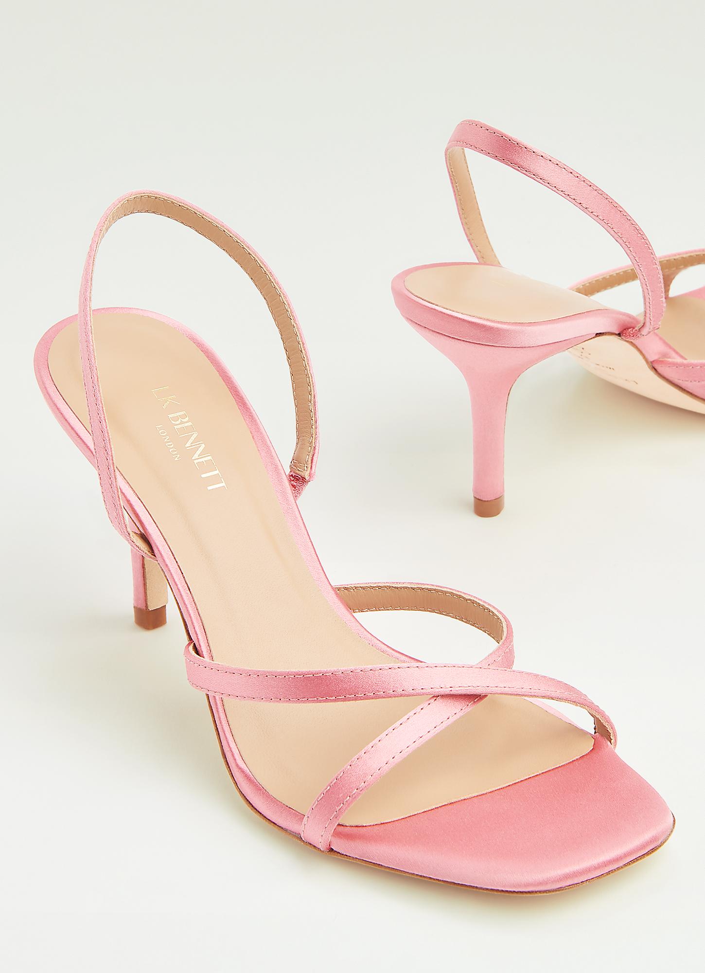 pink heeled sandals