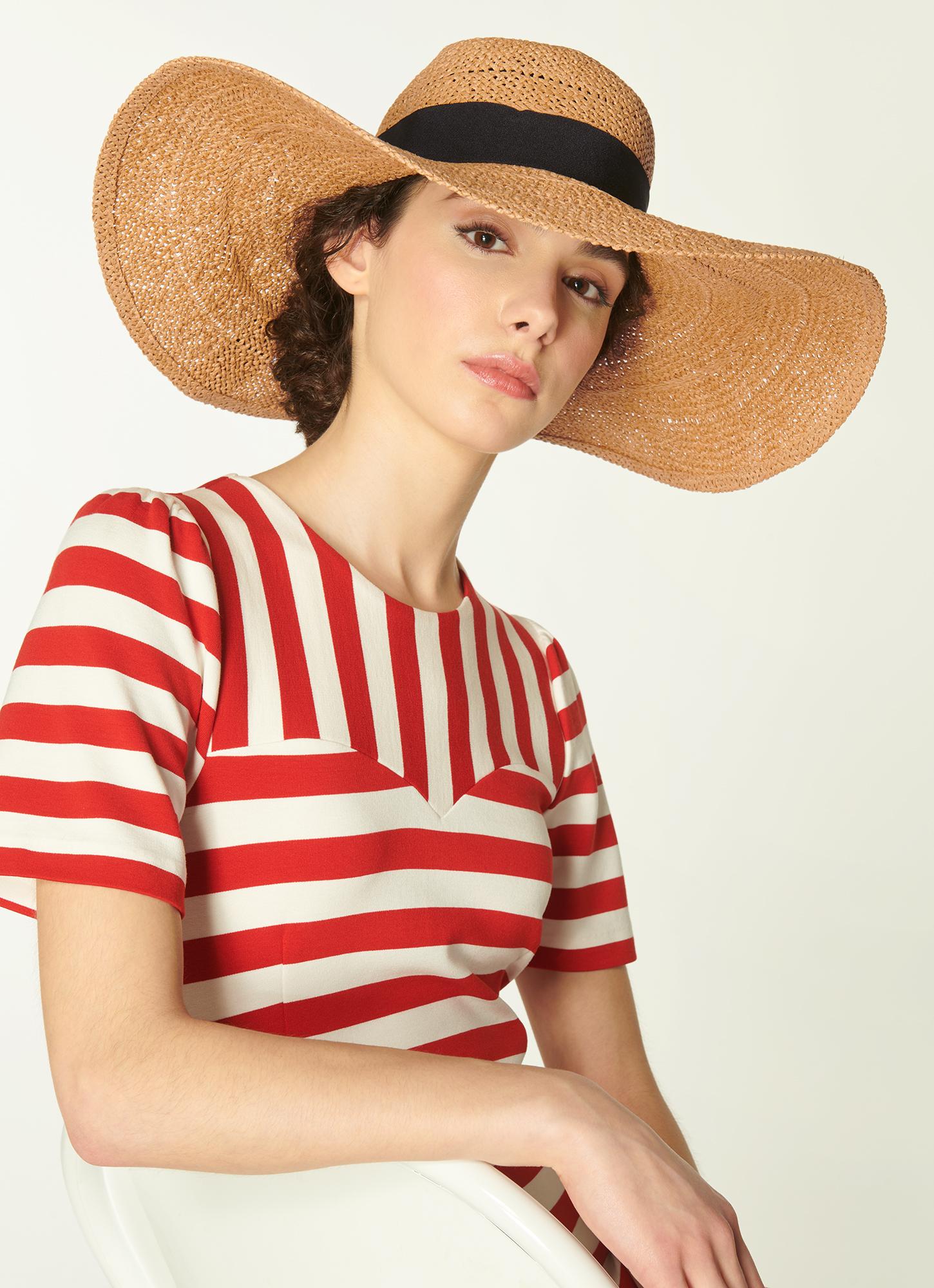 L.K.Bennett Saffron Straw Floppy Sun Hat, Natural