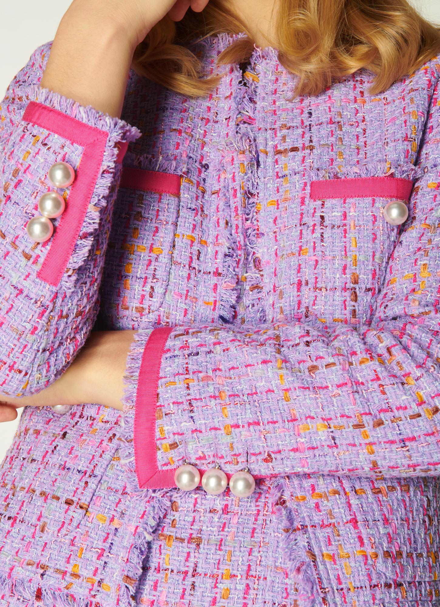 Albers Lilac Tweed Jacket| Clothing | L.K.Bennett