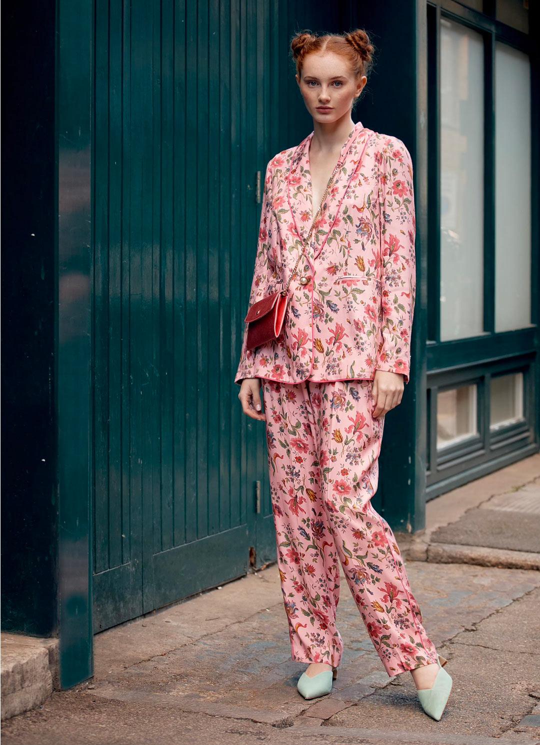 Gabby Pink Romance Floral Print Eco Viscose Jacket