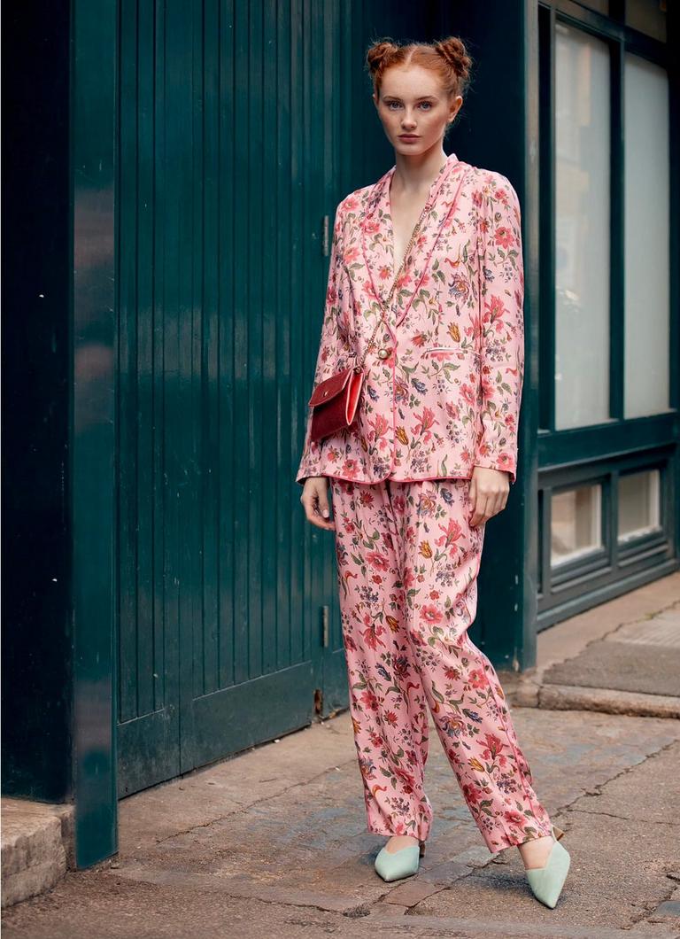 Gabby Pink Romance Floral Print Eco Viscose Jacket