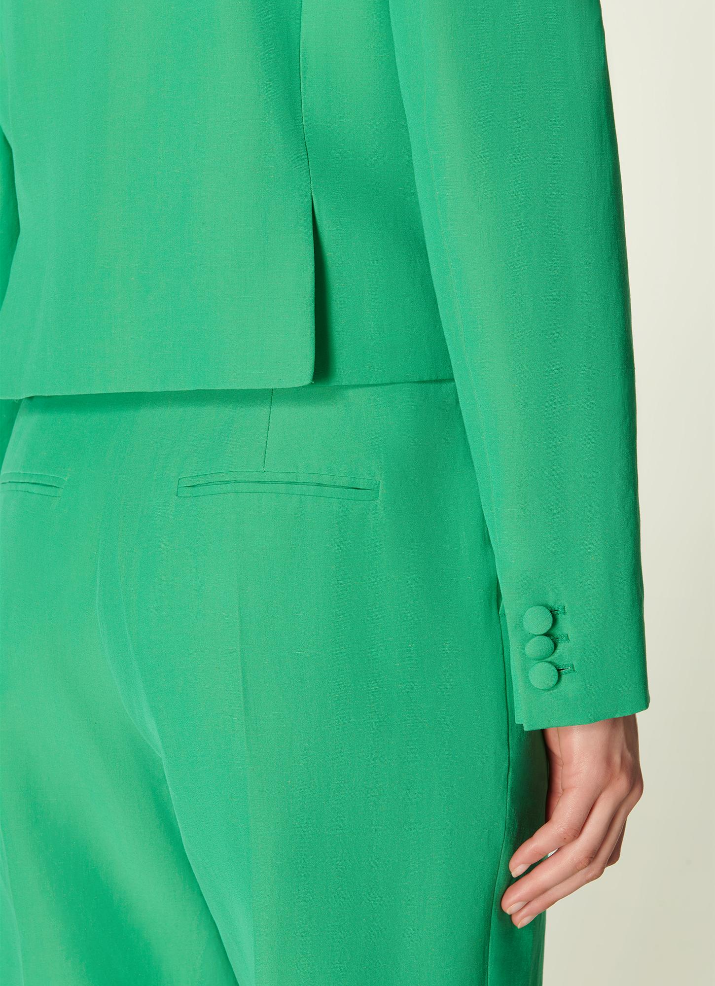 Marta Green Linen-Blend Blazer Clothing