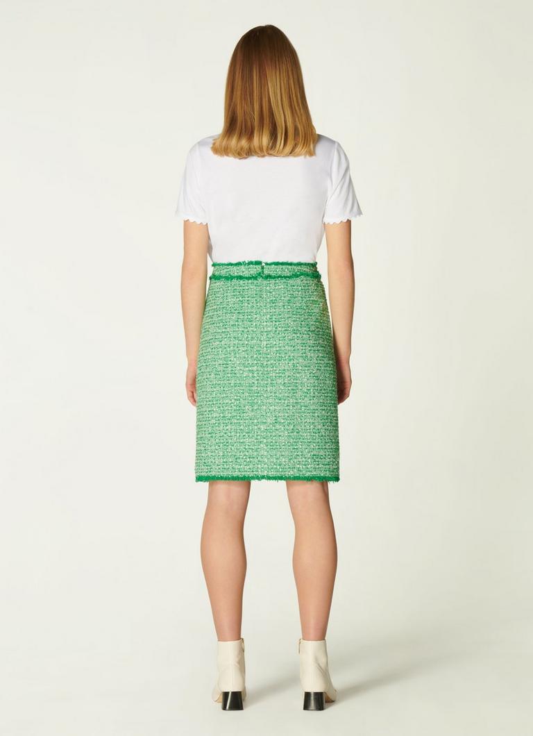 Green tweed skirt clearance uk