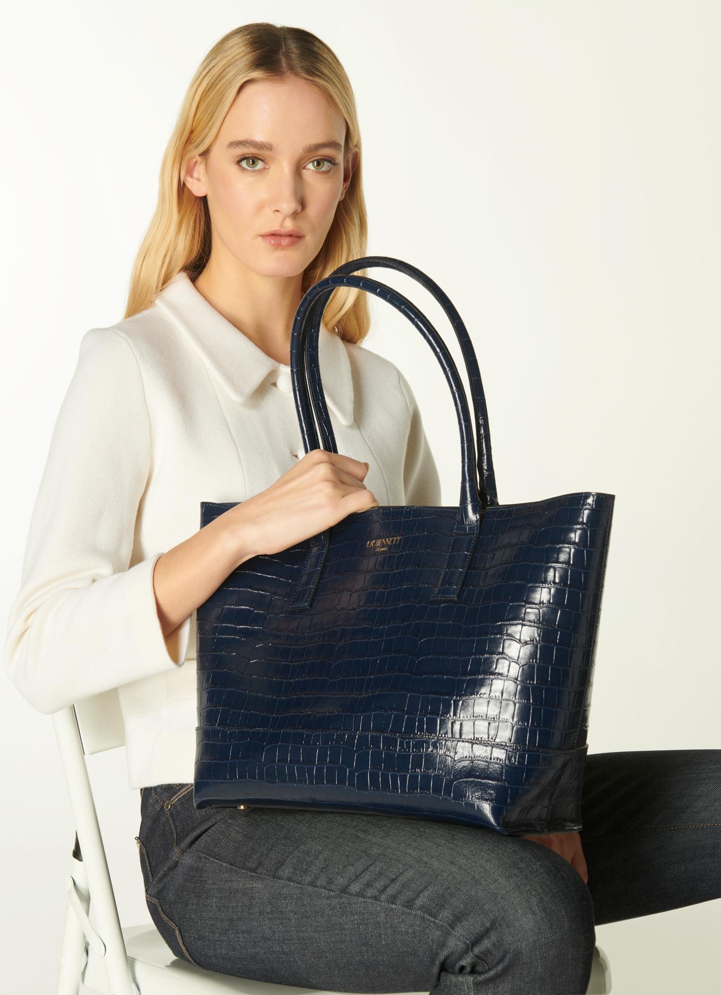 Small Locò Denim Shoulder Bag With Rhinestones for Woman in Blue |  Valentino US
