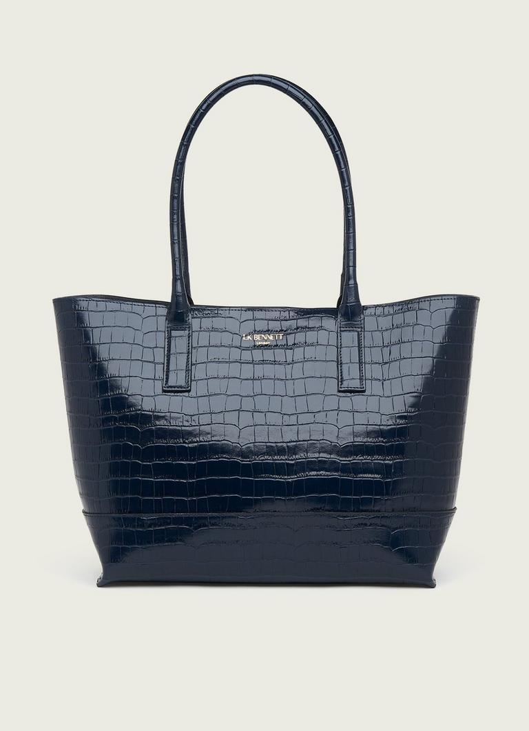 Croc effect leather bag best sale