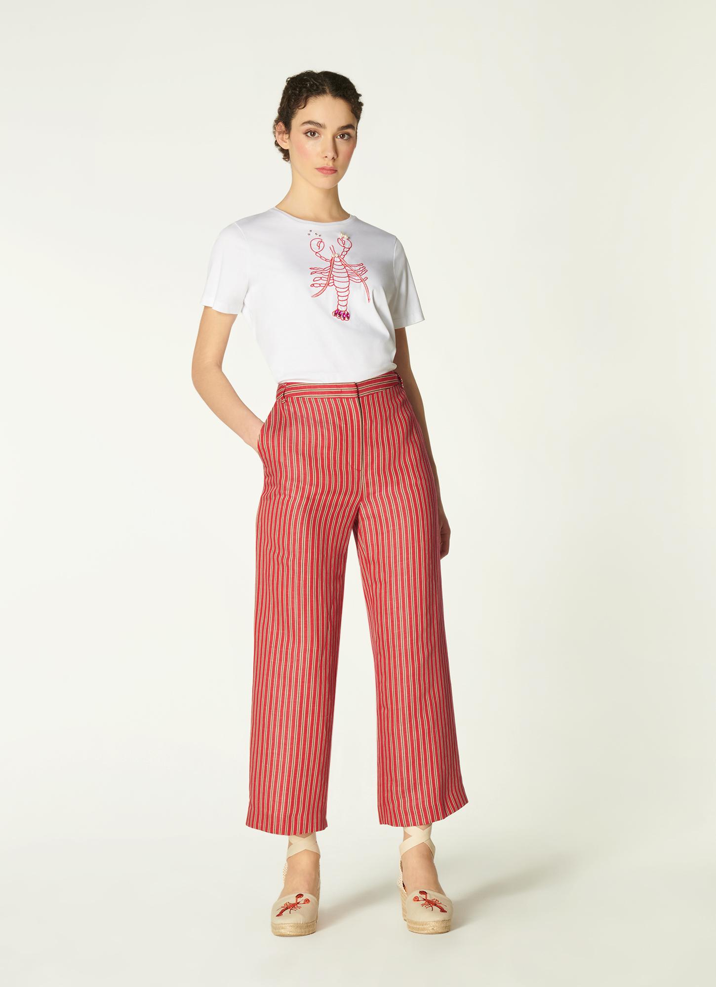 Everyday Crop Linen Blend Trousers - Khaki | very.co.uk