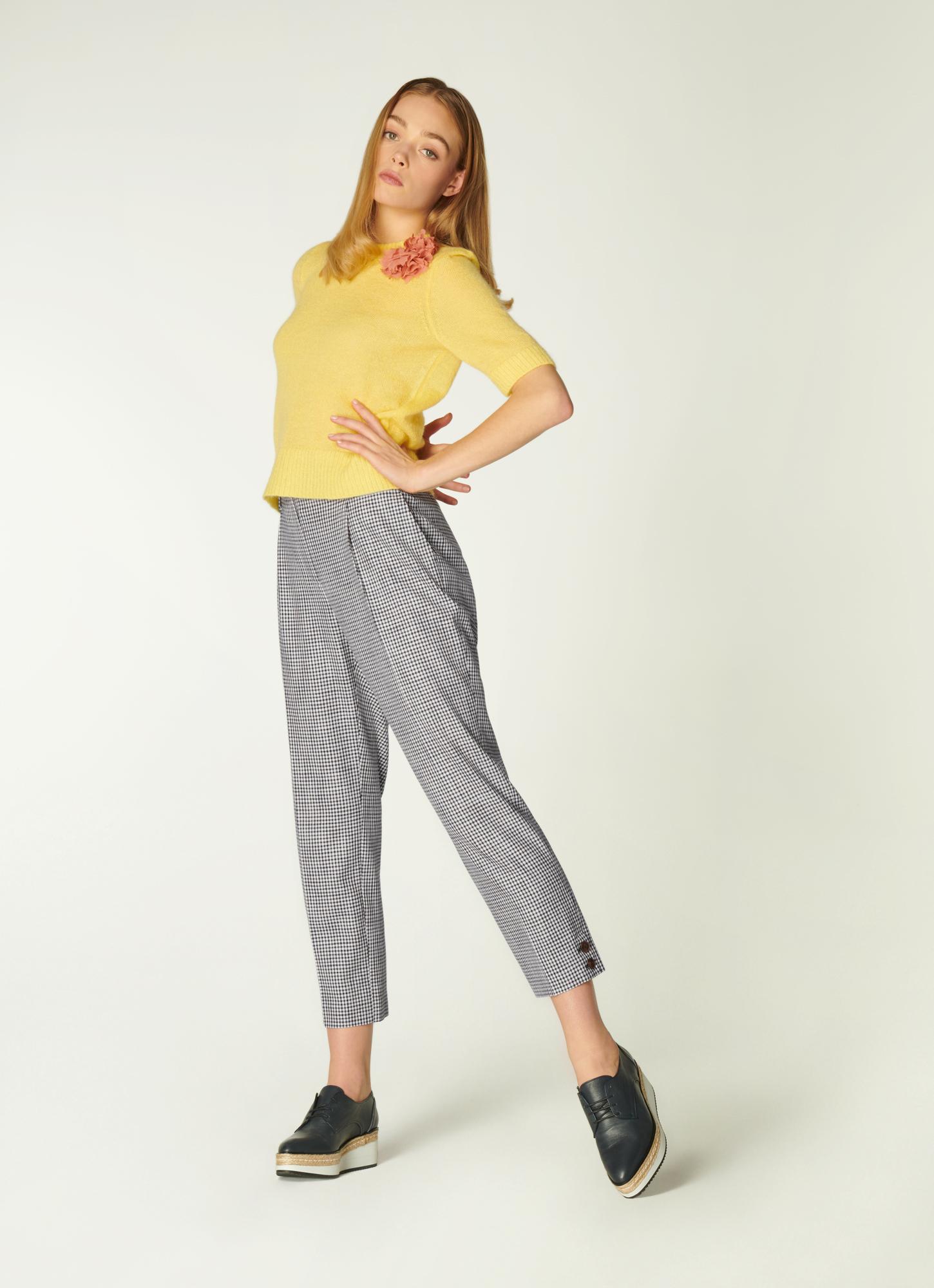 Miller Monochrome Gingham Trousers Clothing
