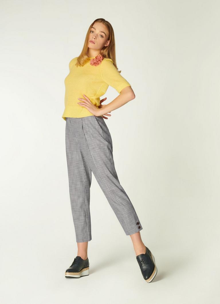Miller Monochrome Gingham Trousers Clothing