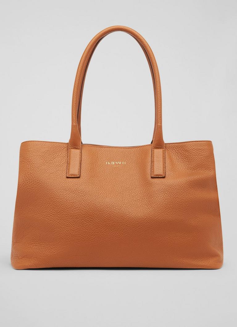 Leather Tote Bag Brown Handbags On Sale Lillian Tan Tumbled