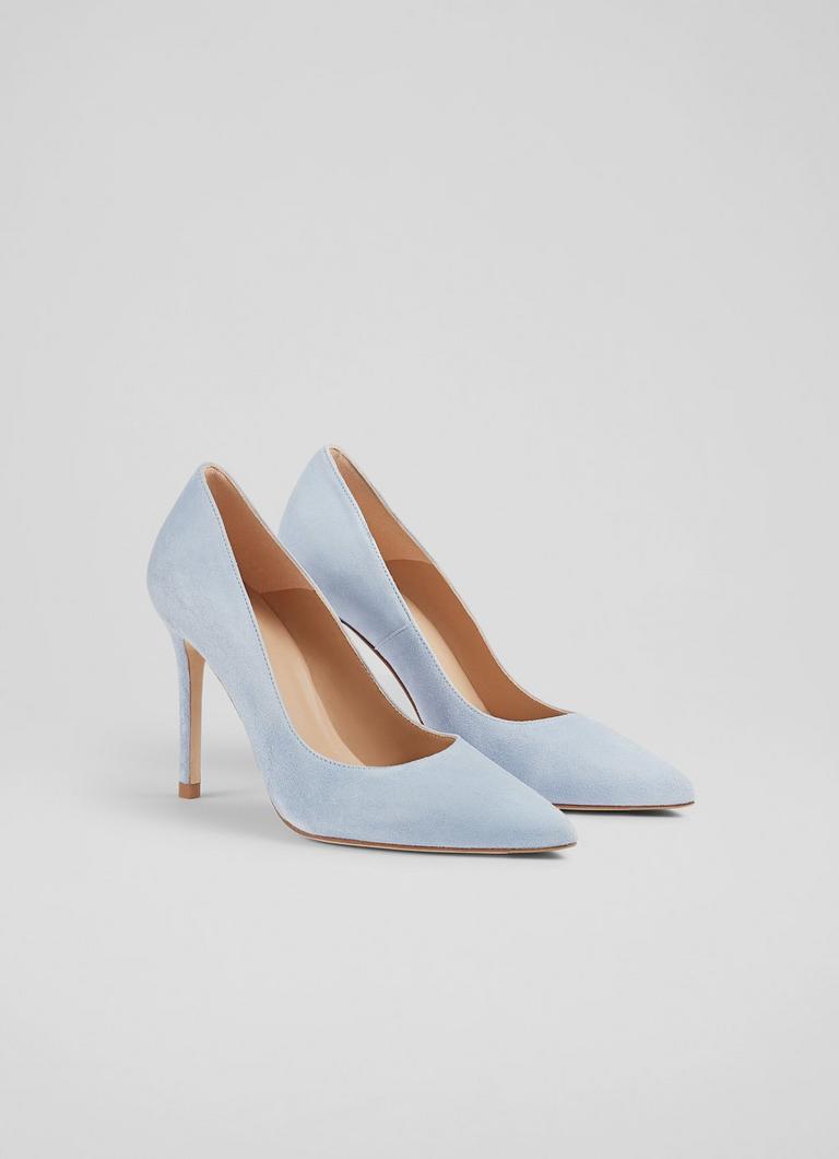 Pale blue suede shoes hotsell