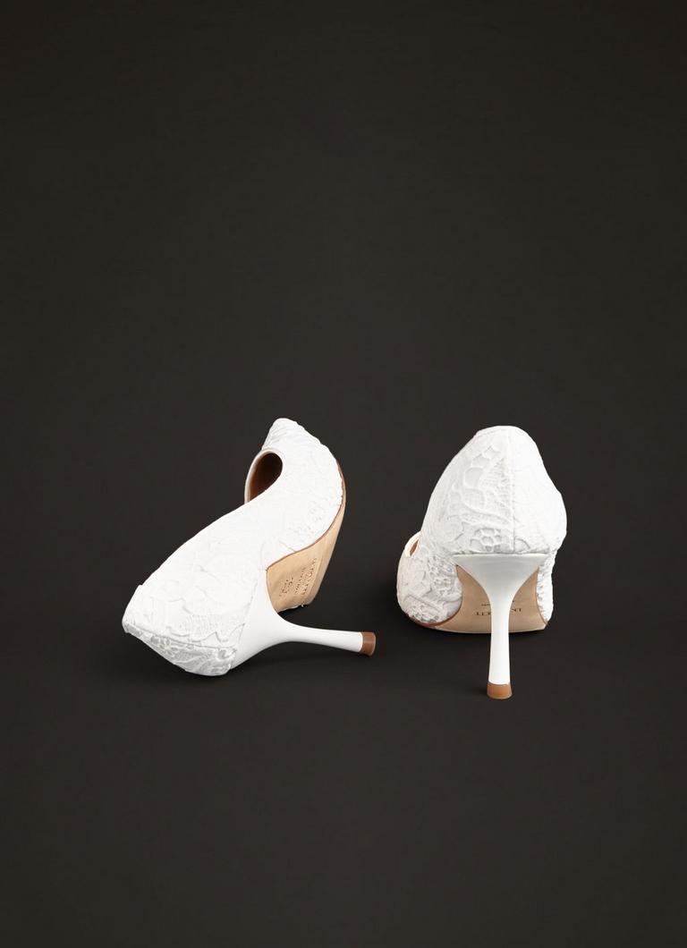 Cream lace heels discount