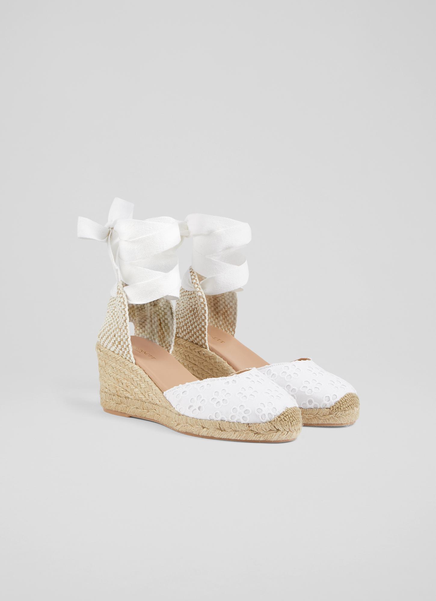 Maureen White Broderie Anglaise Espadrilles | Sale | Collections | L.K. Bennett, London