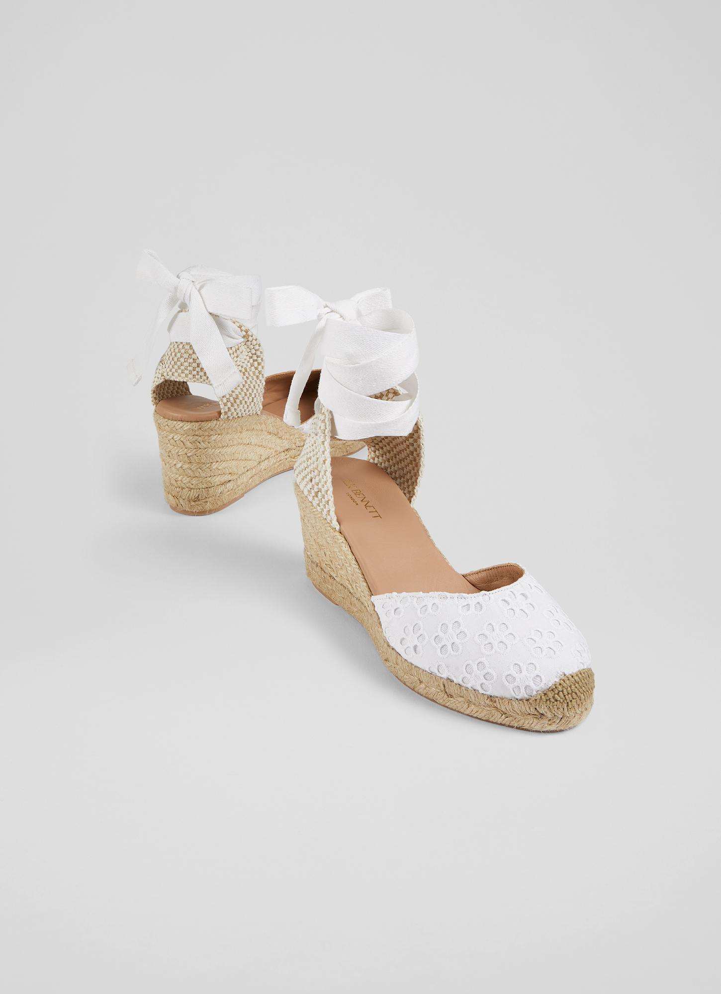 Maureen White Broderie Anglaise Espadrilles | Sale | Collections | L.K. Bennett, London