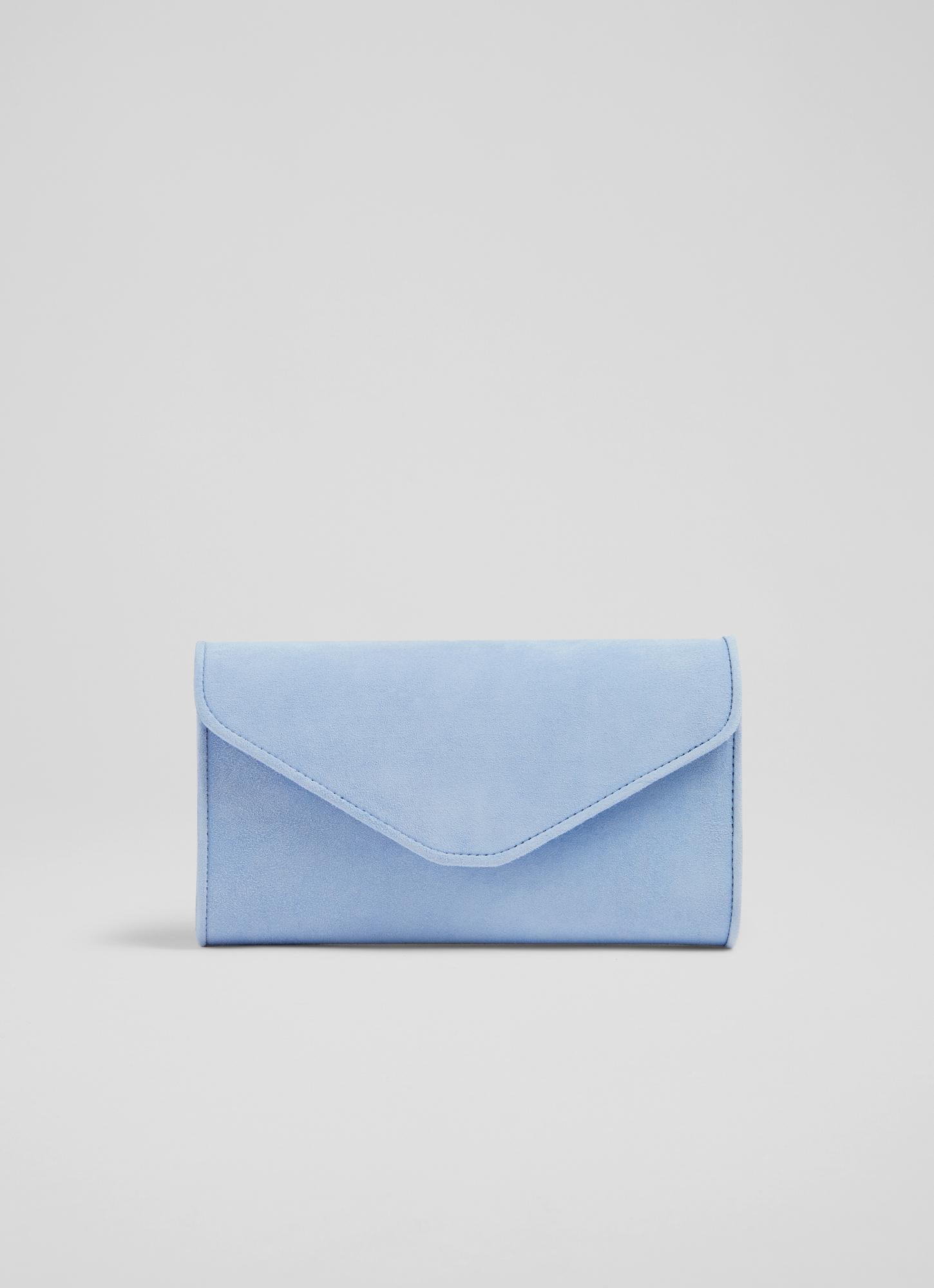 Sky blue best sale clutch bag