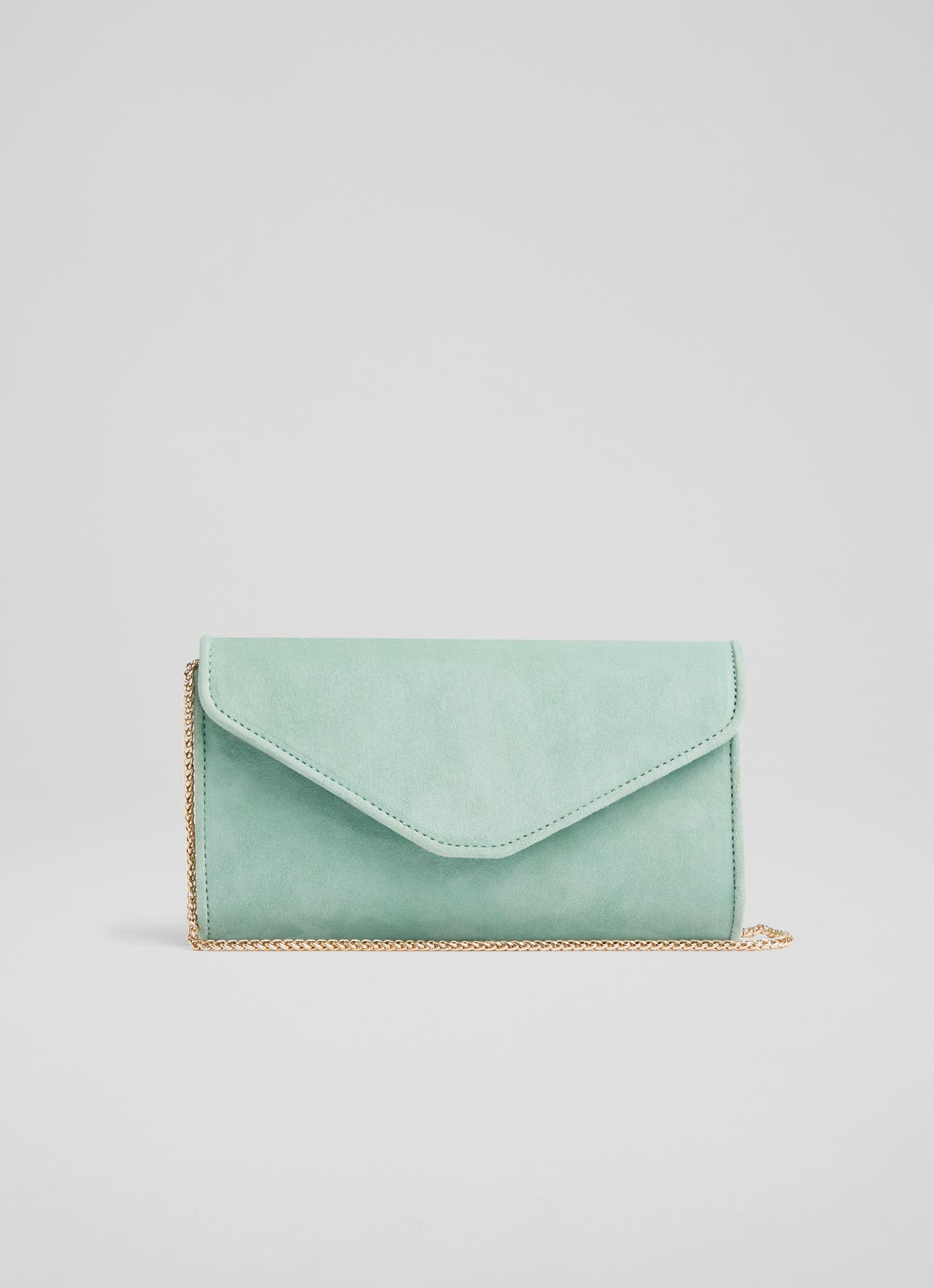 sea green clutch bag
