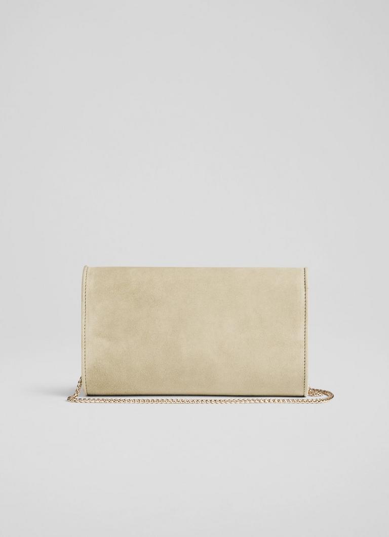 Dominica Beige Suede Clutch Bag Clutch Bags Handbags Collections L.K.Bennett London