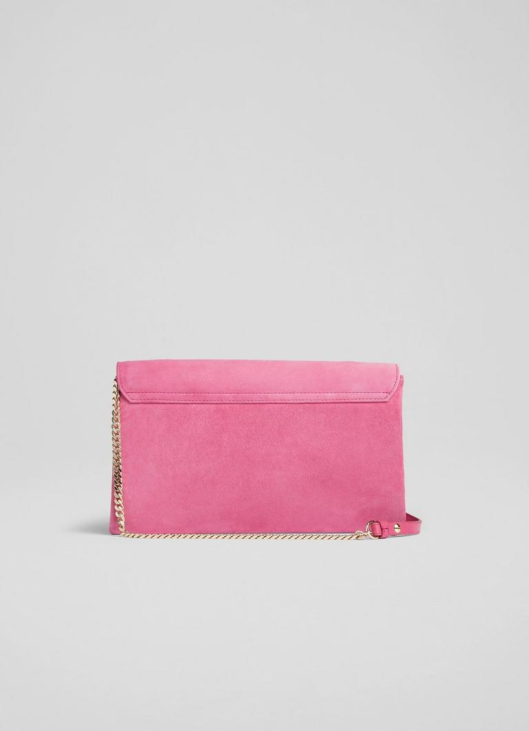 Bright pink 2025 suede bag