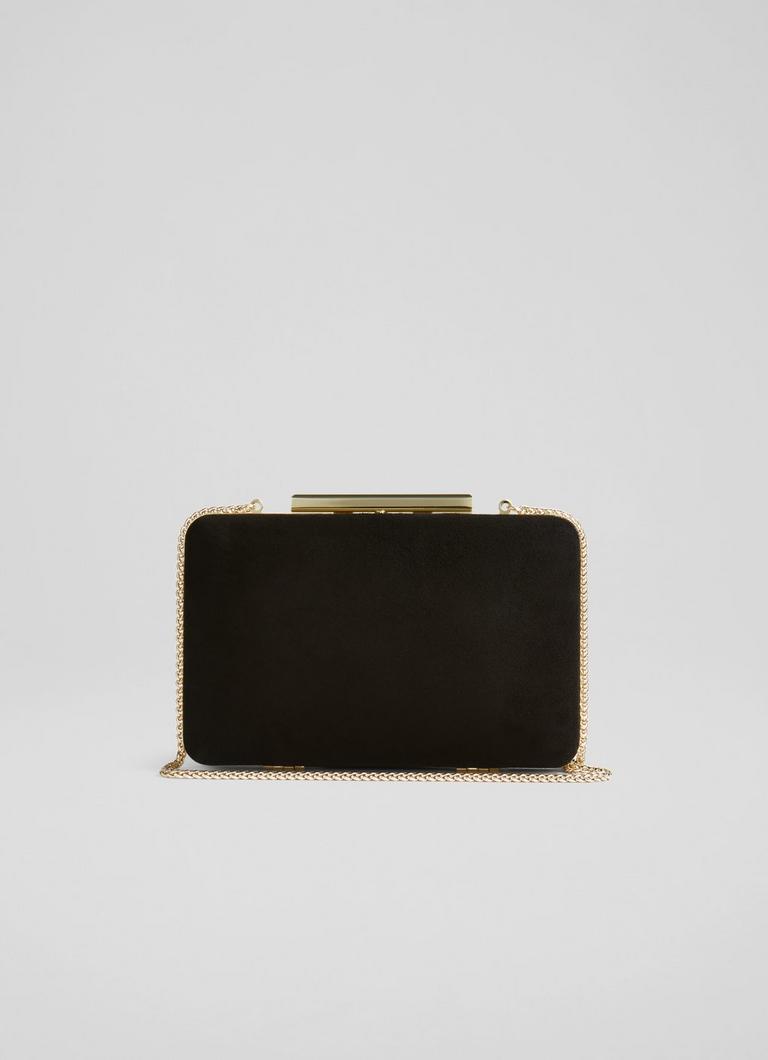Dotty Black Suede Clutch Bag blackfriday L.K.Bennett London