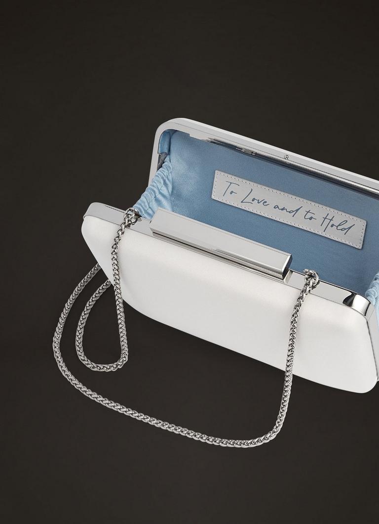 Dotty Ivory Satin Wedding Clutch Bag blackfriday L.K.Bennett London