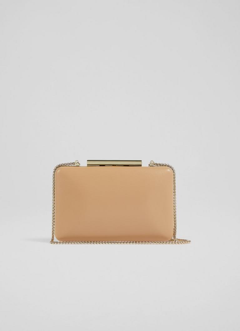 Beige 2025 leather clutch