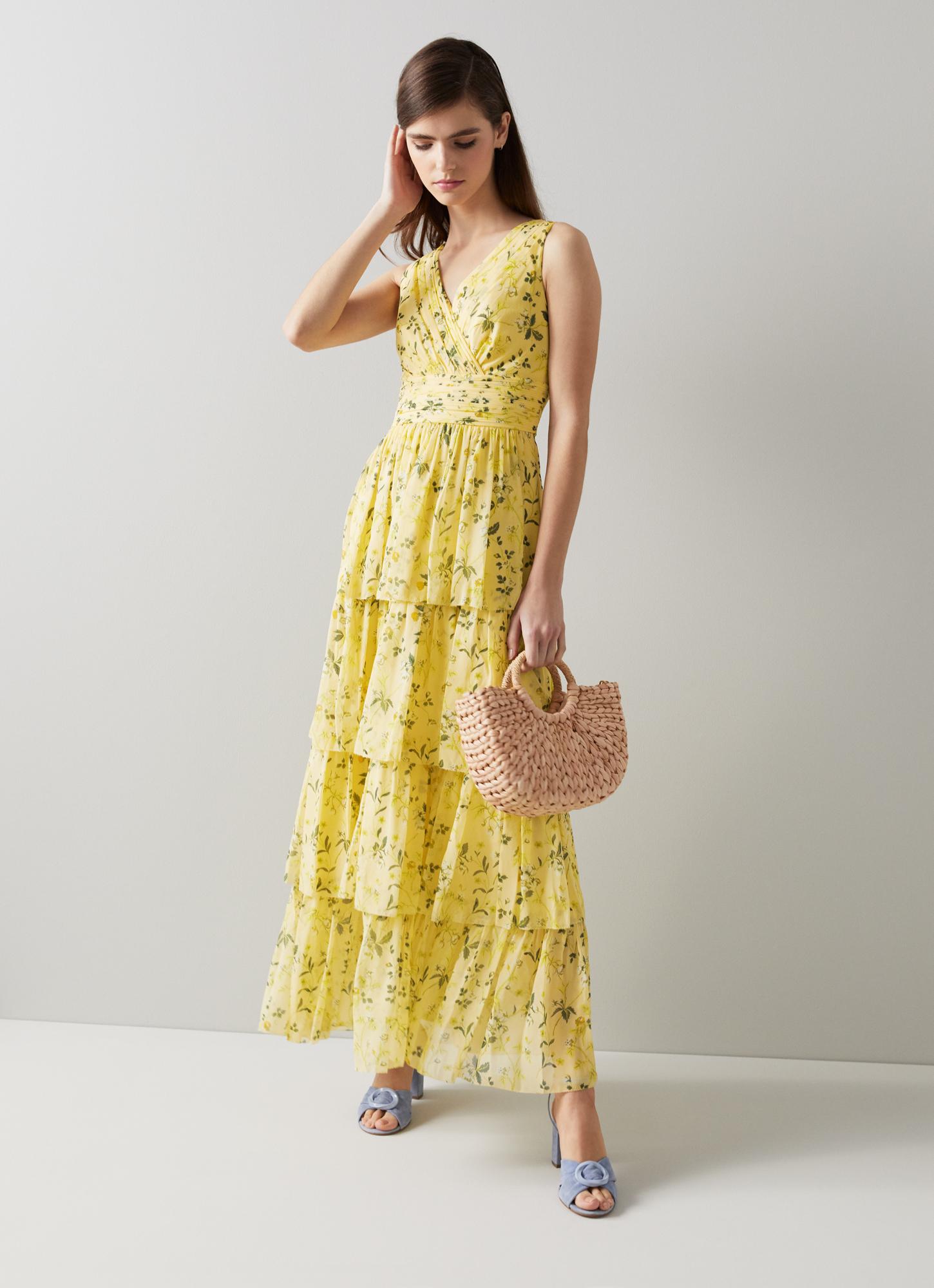 lk bennett yellow floral dress