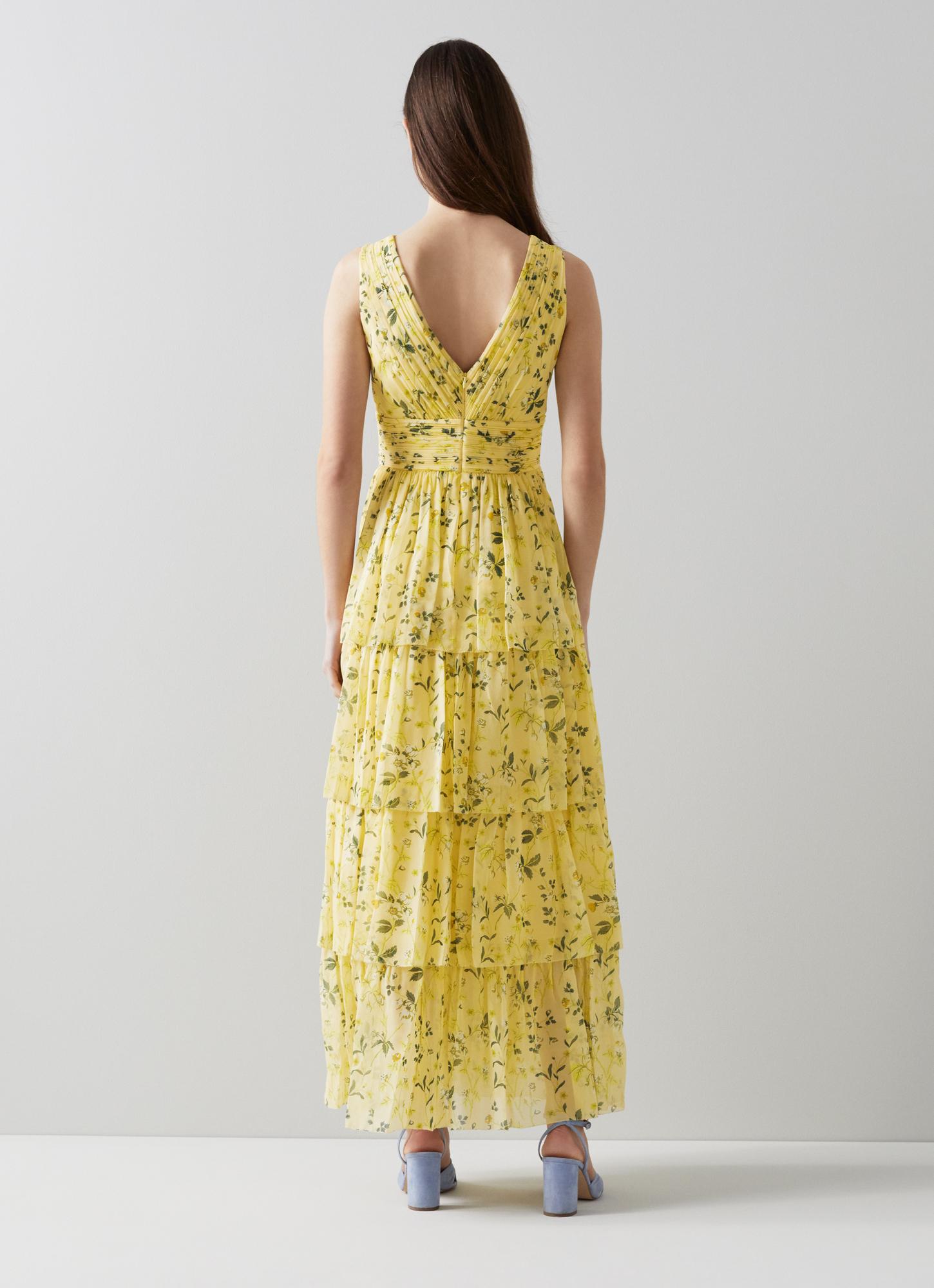 lk bennett yellow floral dress