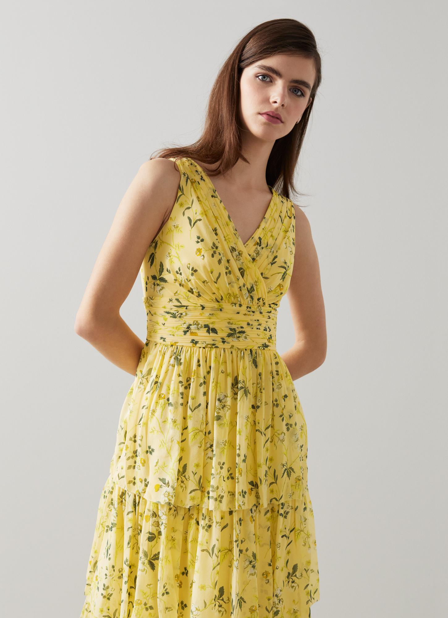 lk bennett yellow floral dress