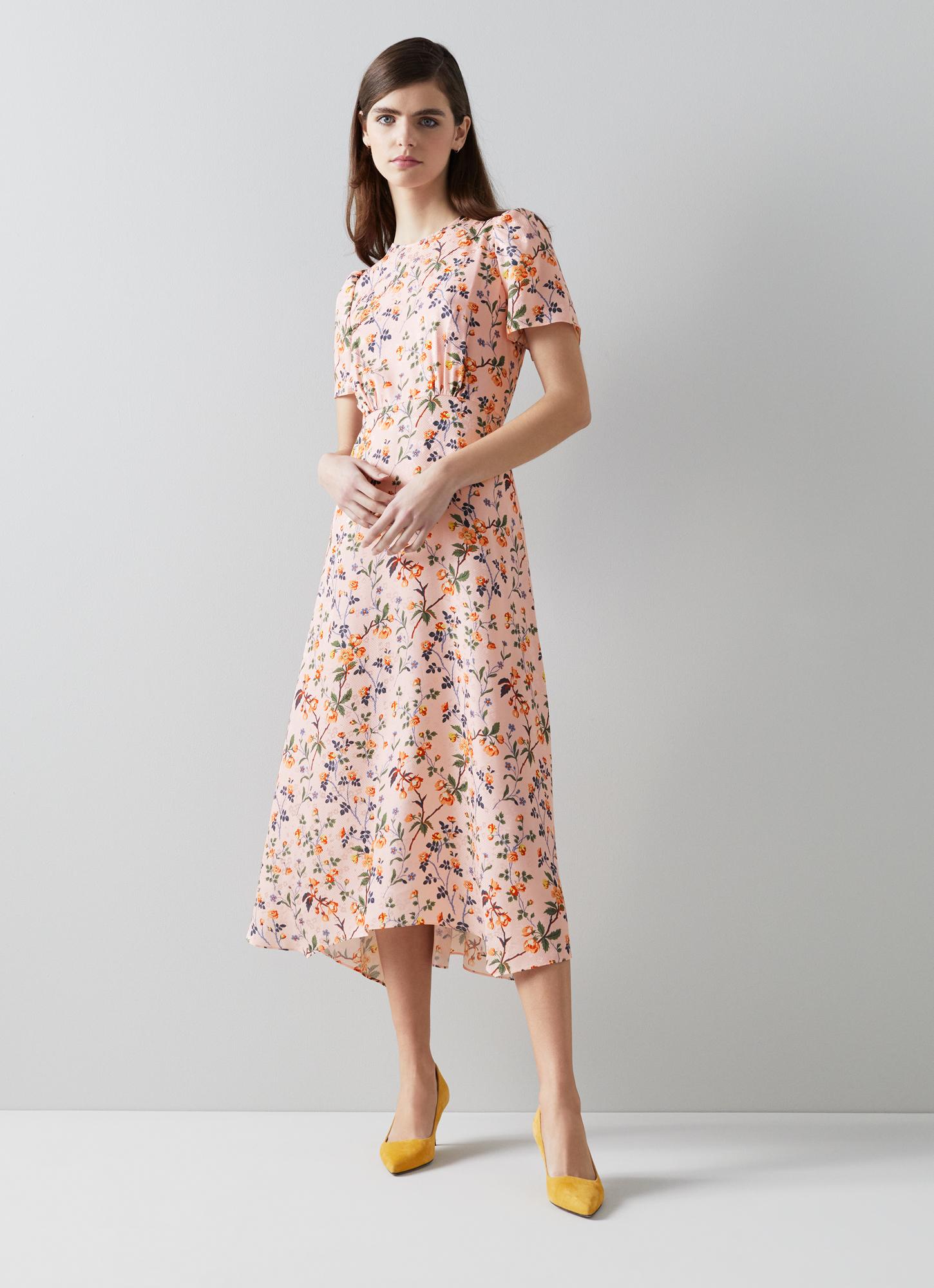 lk bennett pink floral dress