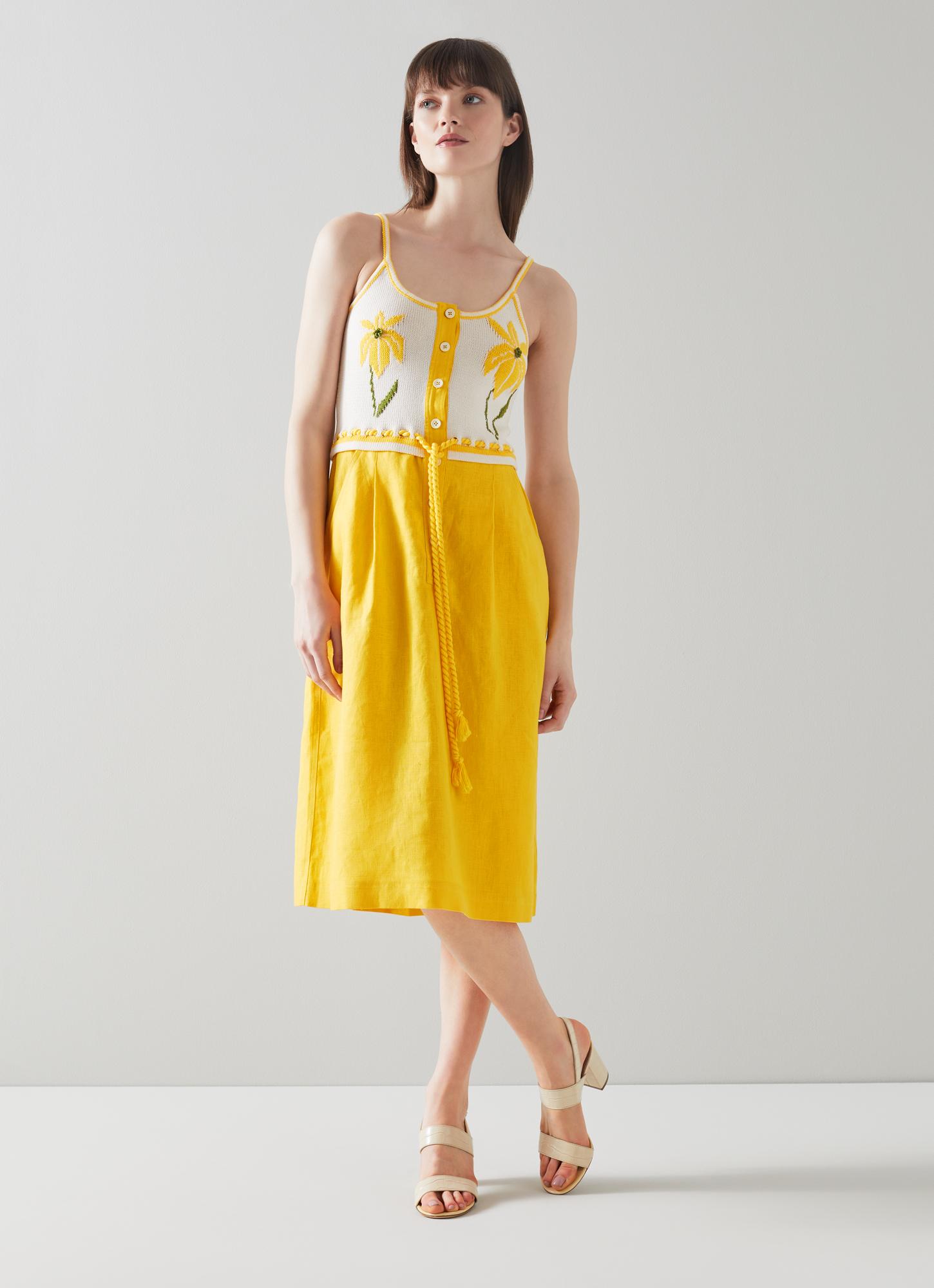 lk bennett yellow floral dress