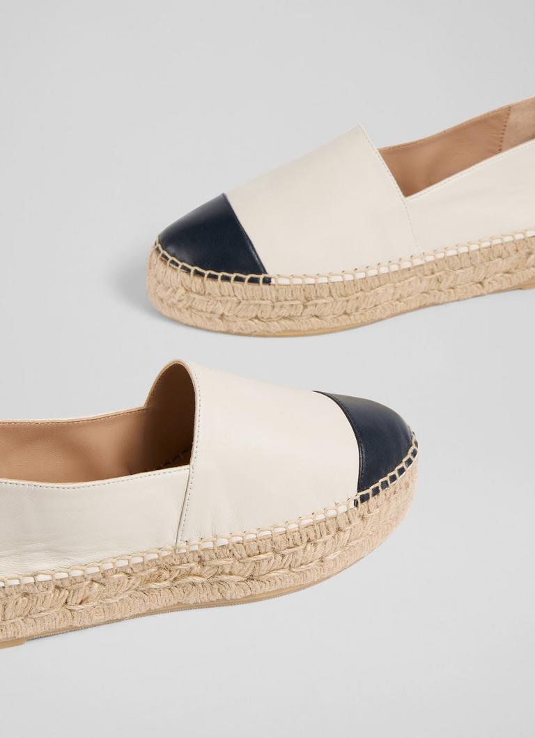 Navy leather best sale espadrilles