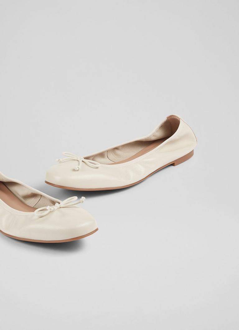 Trilly Cream Leather Ballet Pumps View All Shoes Collections L.K.Bennett London