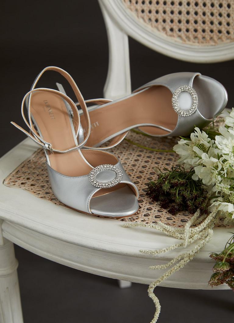 Silver shoe for best sale wedding
