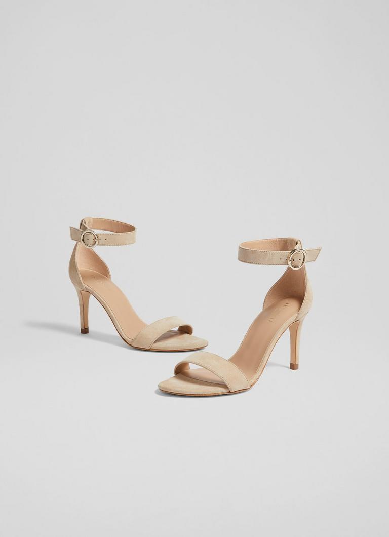 Beige ankle 2025 strap heels